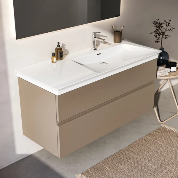 Ideal Standard Waschtischunterschrank „Finesse“ 120 × 55 × 50,5 cm Greige matt