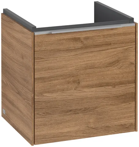 Villeroy & Boch Waschtischunterschrank mit Tür „Subway 3.0“ für Schrankwaschtisch 423 × 429 × 378 mm Kansas Oak, 1 Tür, für Becken mittig, Anschlag links