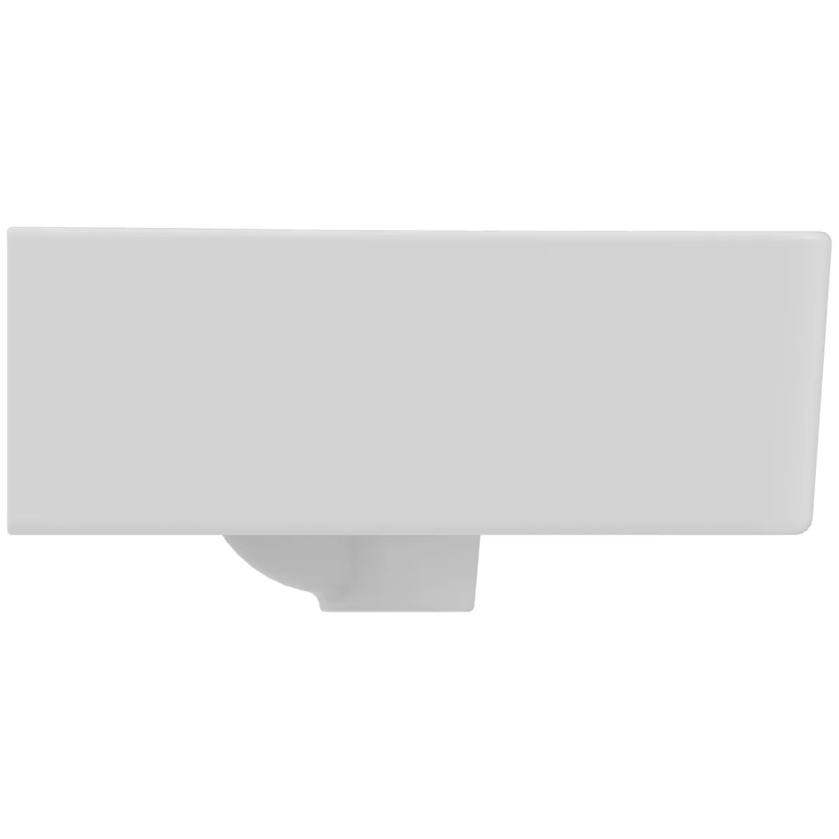 Ideal Standard Waschtisch Connect Cube, 1 Hahnloch, mit Überlauf, kompakt, 550x375x175mm, Weiß