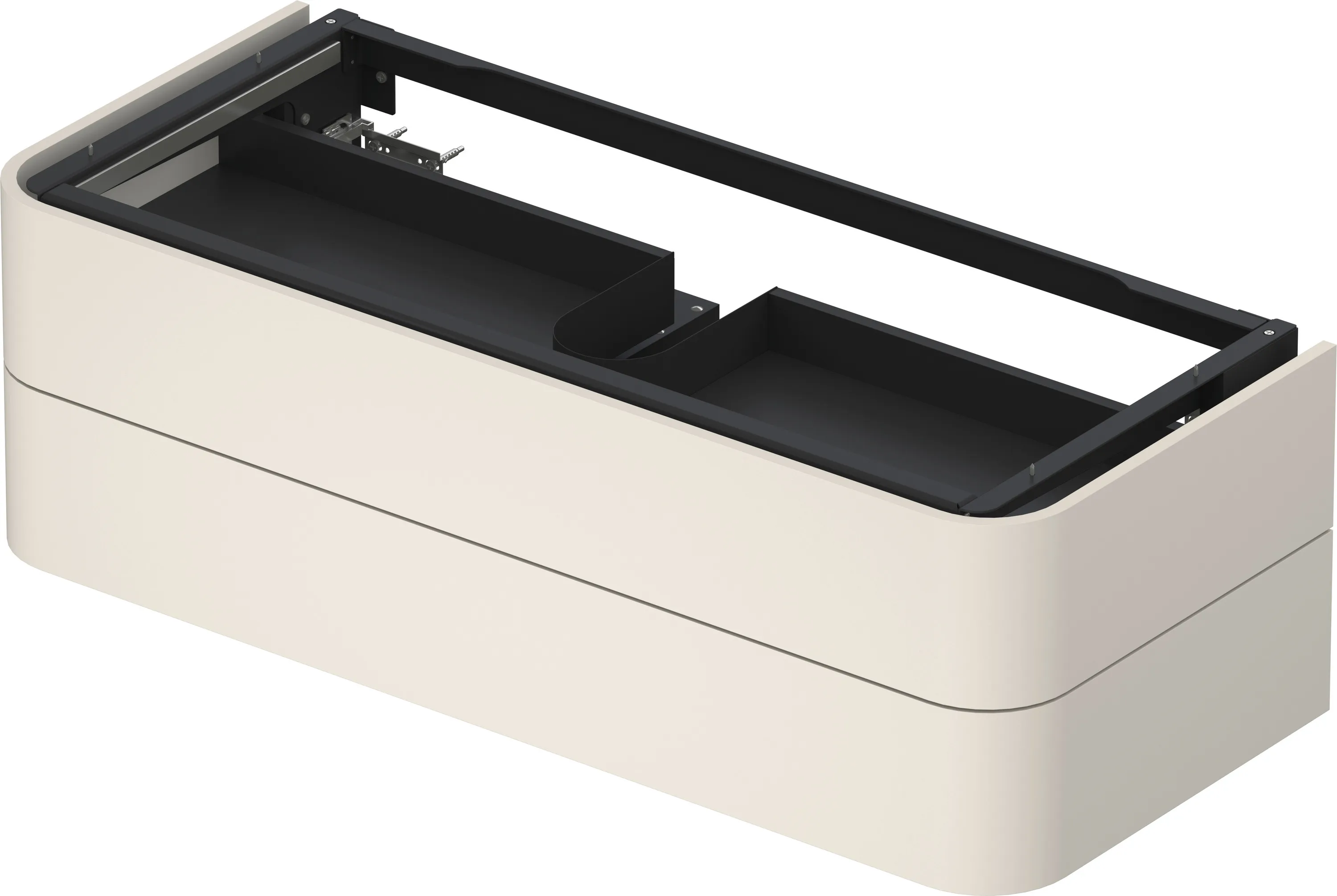 Duravit Waschtischunterschrank wandhängend „Happy D.2 Plus“ 130 × 40,8 × 55 cm Nordic Weiß Seidenmatt