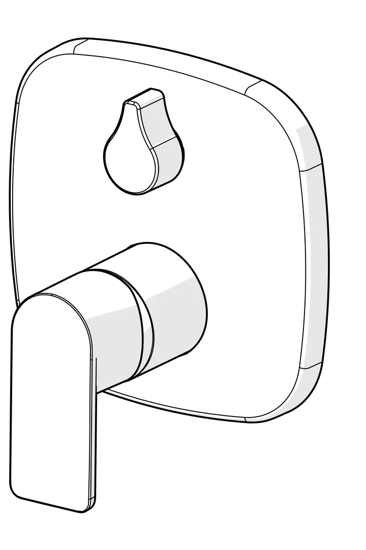 HansaSTELA Wannen- und Brausearmatur Einhebelmischer Fertigmontageset für Wanne/Brause HansaSTELA 8784 Rosette soft edge Chrom HansaSTELA Wannen- und Brausearmatur Einhebelmischer Fertigmontageset für Wanne/Brause HansaSTELA 8784 Rosette soft edge Chrom