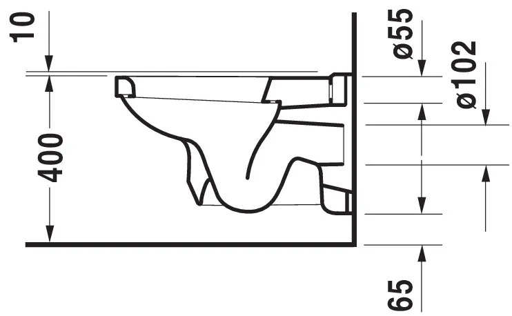 Wand-Tiefspül-WC „1930“ 35,5 × 34,5 × 58,5 cm