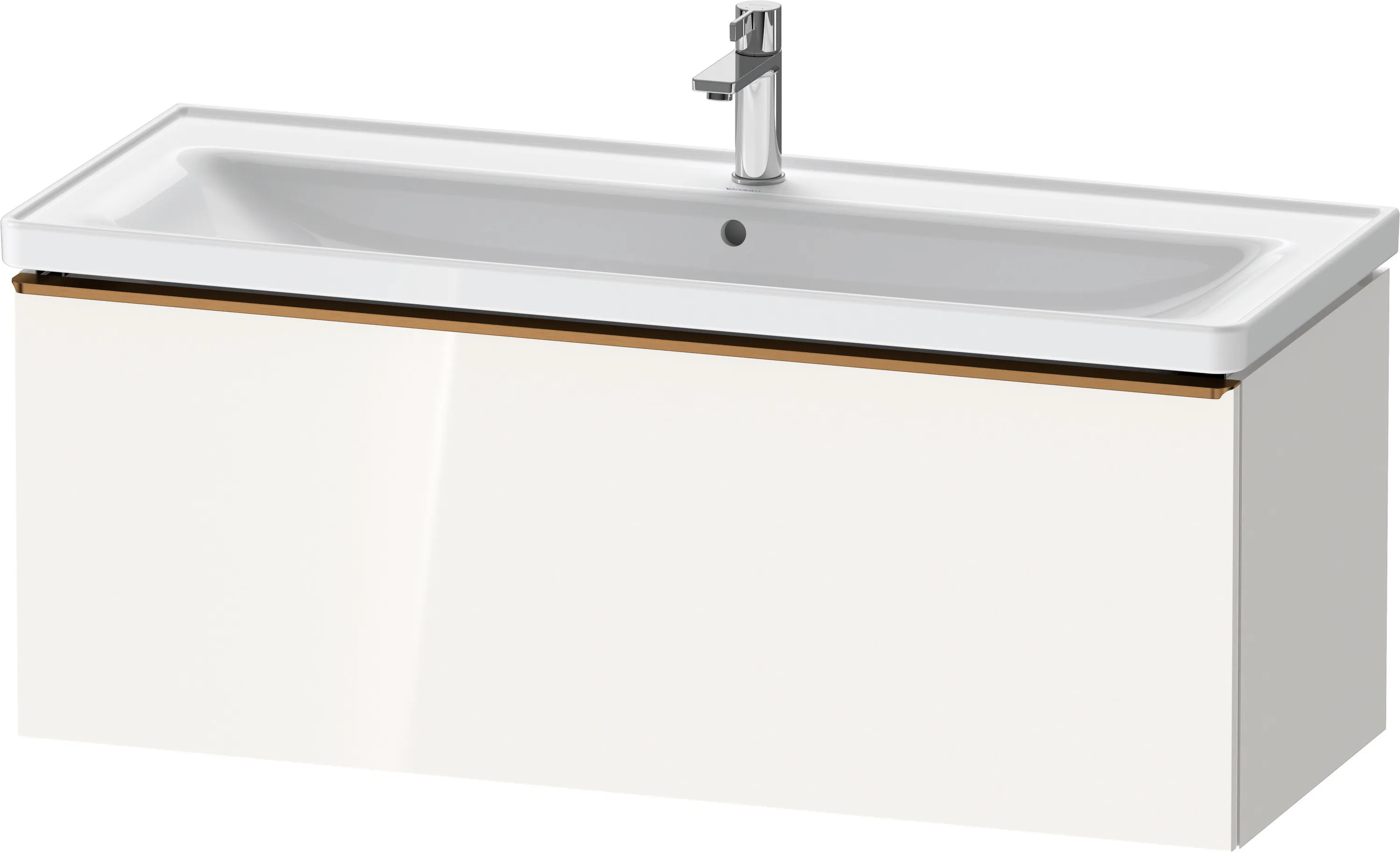 Duravit Waschtischunterschrank wandhängend „D-Neo“ 118,4 × 44 × 45,2 cm Weiß Hochglanz