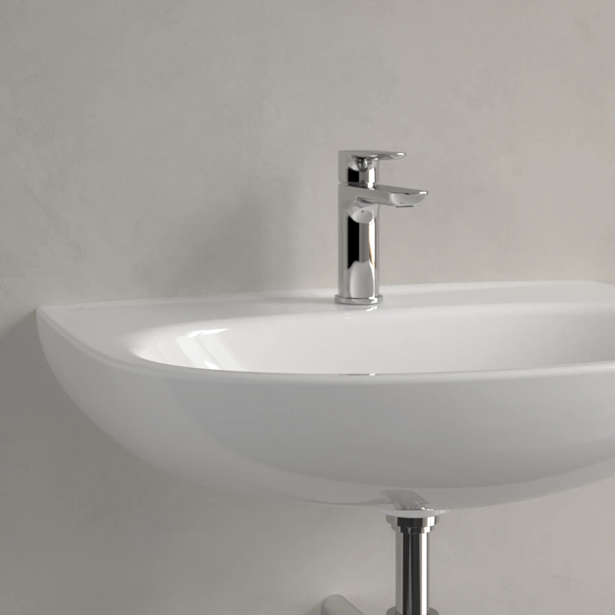 Villeroy & Boch Wandwaschtisch „O.novo“ 650 × 480 × 180 mm, für Becken mittig, Hahnlochposition mittig in Weiß Alpin Villeroy & Boch Wandwaschtisch „O.novo“ 650 × 480 × 180 mm, für Becken mittig, Hahnlochposition mittig in Weiß Alpin
