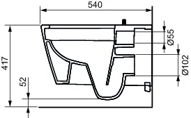 TECE WC „neo“, Befestigung verdeckt, ohne Spülrand TECE WC „neo“, Befestigung verdeckt, ohne Spülrand
