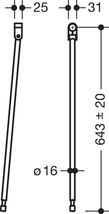 HEWI Bodenstütze in Anthrazitgrau HEWI Bodenstütze in Anthrazitgrau