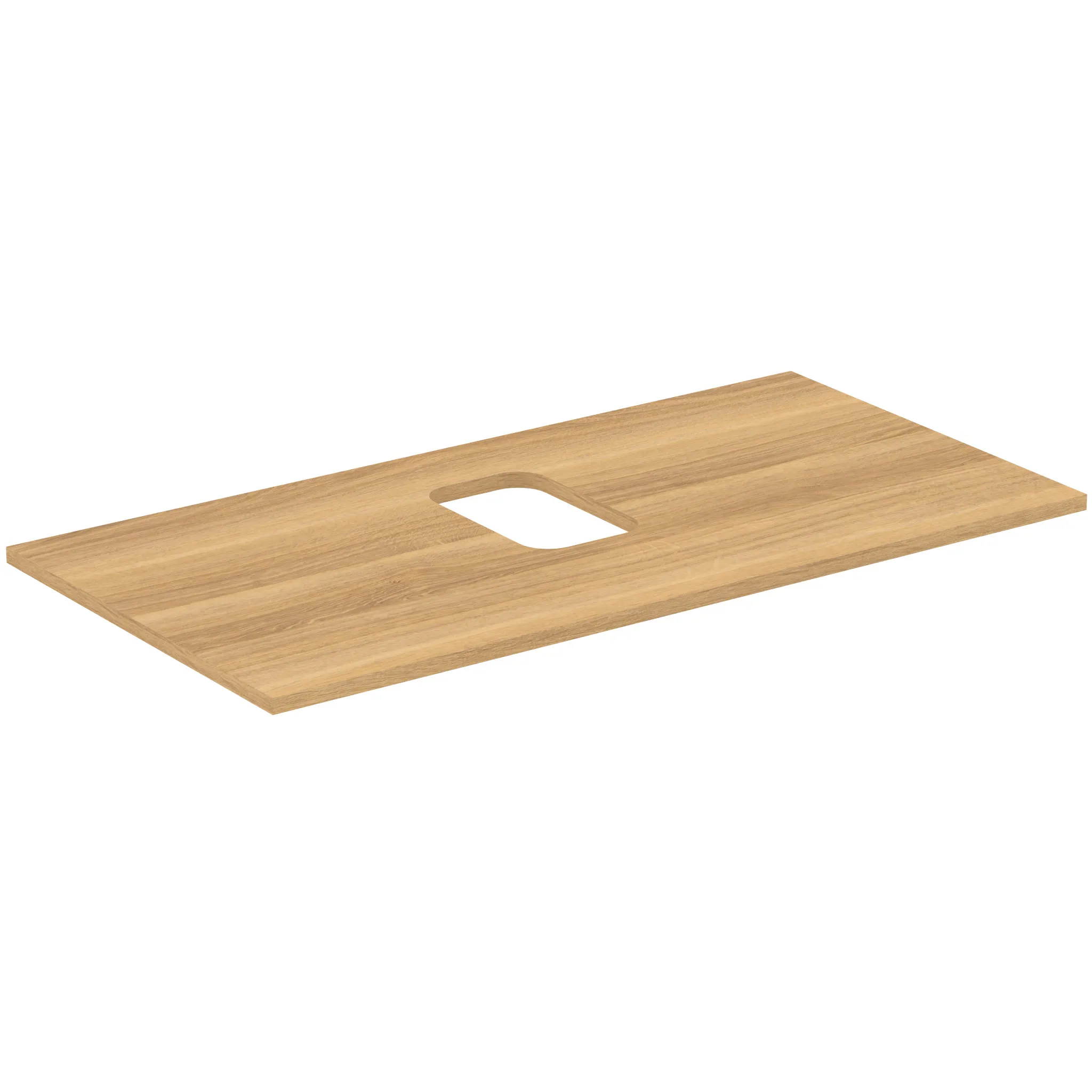 Waschtischplatte i.life B mittiger Ausschnitt für eine Schale 1002x507x18mm Weiß matt