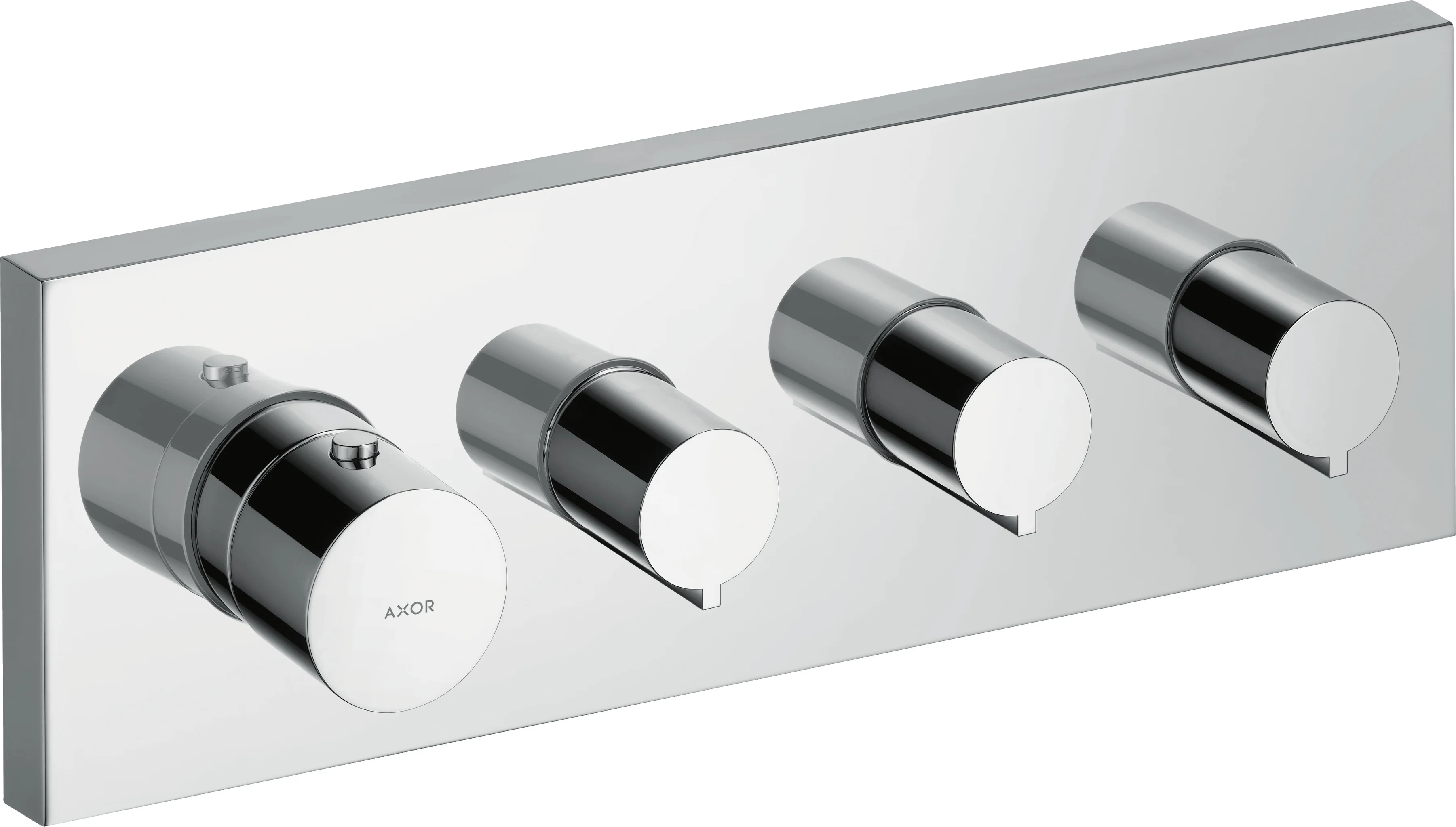 Hansgrohe AXOR ShowerSolutions Thermostatmodul 360/120 Unterputz eckig Chrom, 3 Verbraucher, max. Durchfluss 59 l/min bei 3 bar, Anschluss DN20 Grundkörper