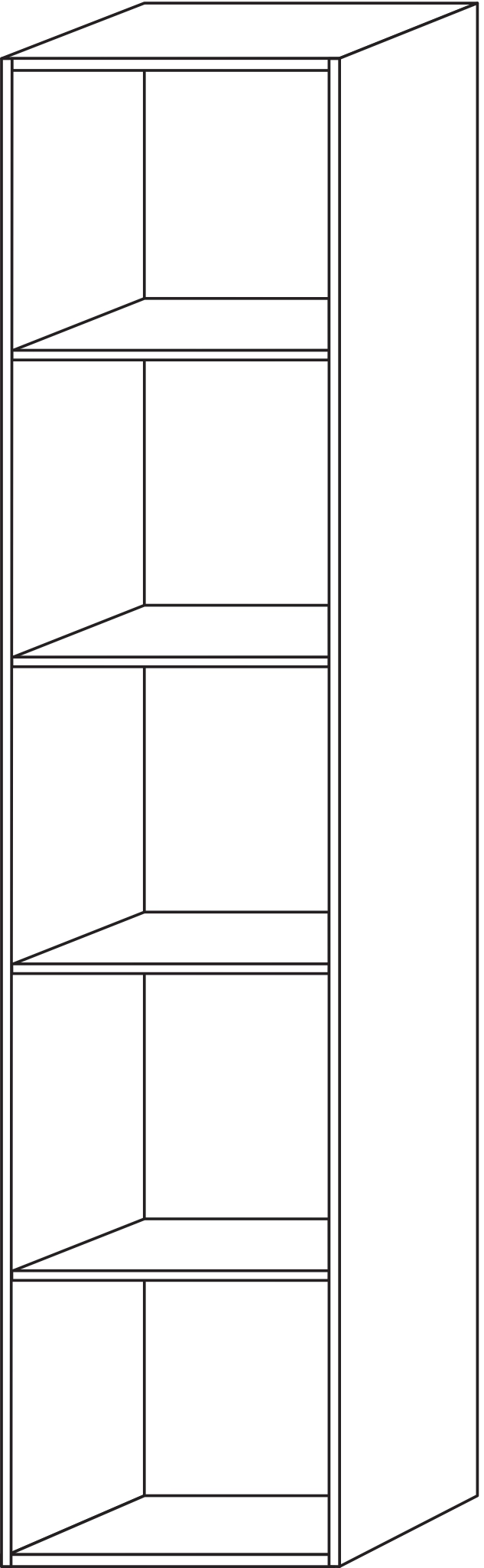 Sanipa Regal „2morrow“ 350 × 1615 × 328 mm in Anthrazit (glanz)
