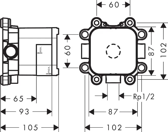 Kopfbrause Axor Nendo und Front mit Brausearm Grundset Kopfbrause Axor Nendo und Front mit Brausearm Grundset
