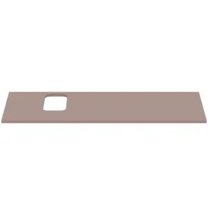 Ideal Standard Waschtischplatte i.life B, links Ausschnitt, 1202x507x18mm, Greige