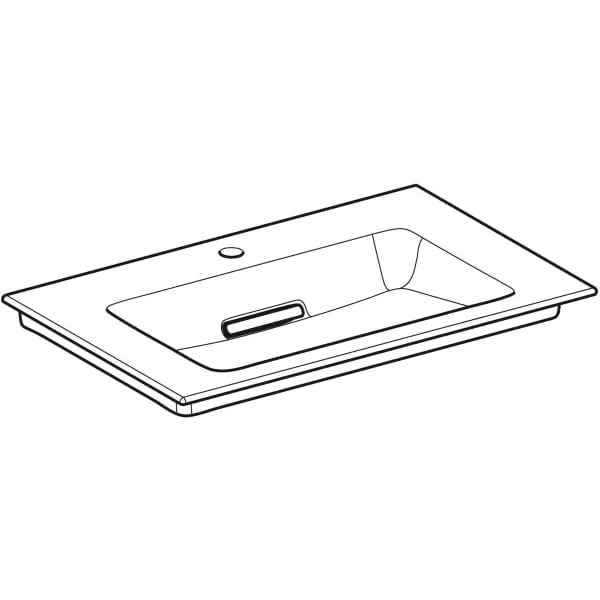 Schrankwaschtisch „One“ mit horizontalem Ablauf 75 × 48 cm mit KeraTect® Schrankwaschtisch „One“ mit horizontalem Ablauf 75 × 48 cm mit KeraTect®