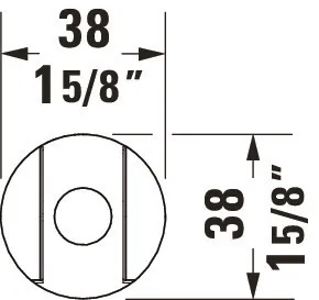 Duravit Brausehalter konisch 38x58 Schwarz Matt - Zubehör Armaturen