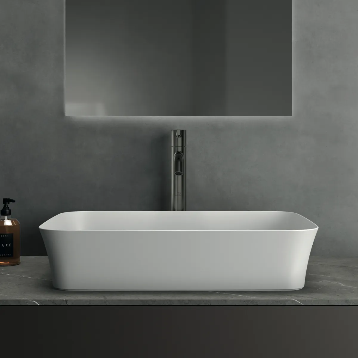 Ideal Standard Schale Ipalyss, ohne Hahnloch, ohne Überlauf, 550x380x125mm, Seidenweiß