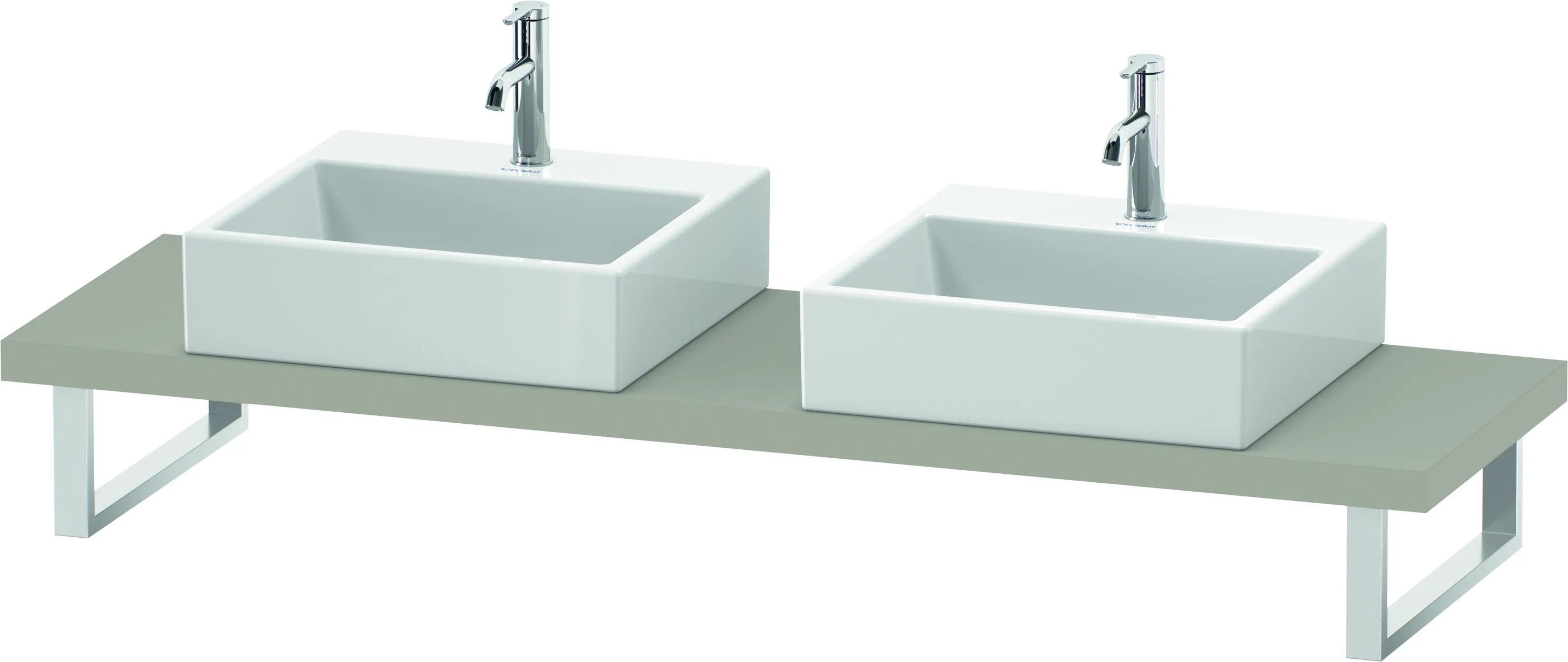 Duravit Konsole „L-Cube“ in Taupe Matt Duravit Konsole „L-Cube“ in Taupe Matt