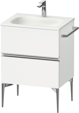 Duravit Waschtischunterschrank „Sivida“ 61 × 59,2 × 47,7 cm in Weiß Matt, Weiß Matt