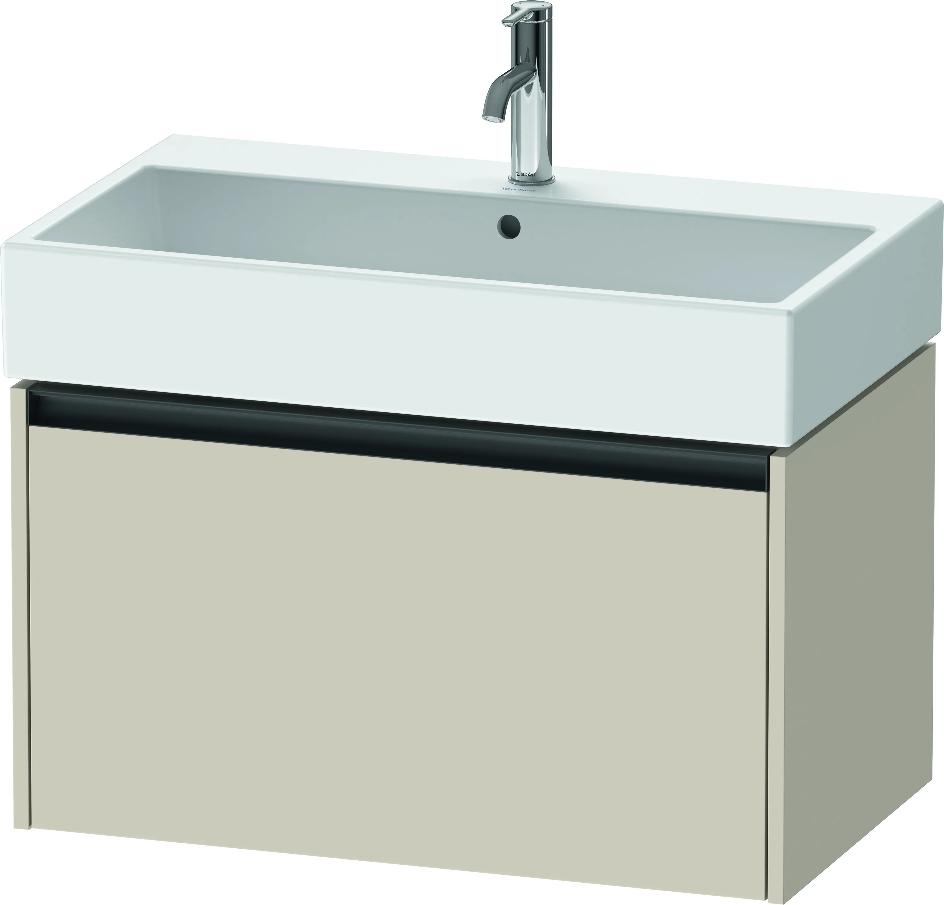 Duravit Waschtischunterschrank wandhängend „Ketho.2“ 78,4 × 44 × 46 cm Taupe Supermatt