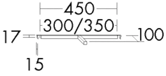 Innenorganisation von burgbad, Serie Zubehör, Anthrazitgrau, 100 x 300 x 17 mm