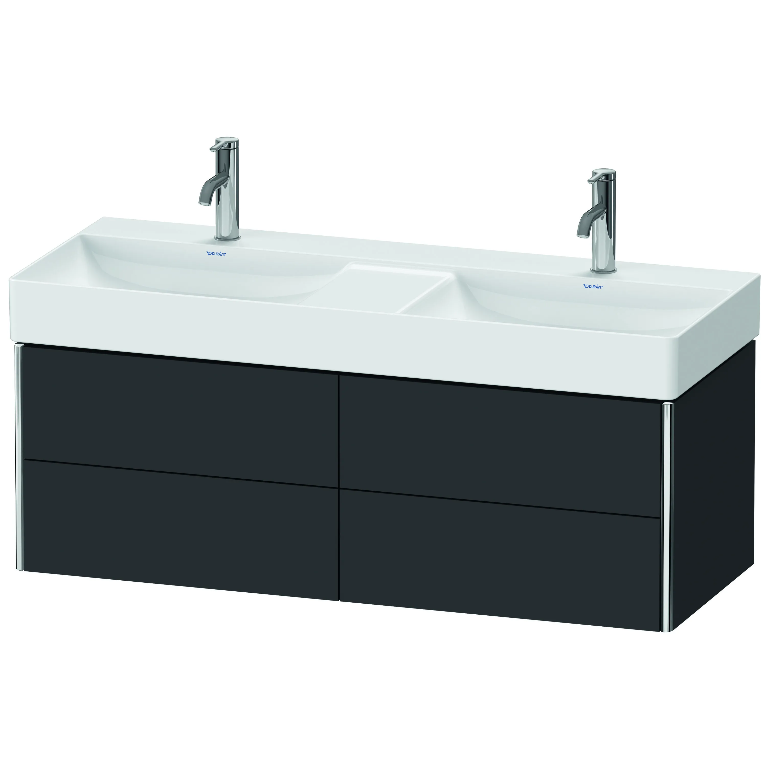 Duravit Waschtischunterschrank wandhängend „XSquare“ 118,4 × 39,7 × 46 cm Graphit Supermatt