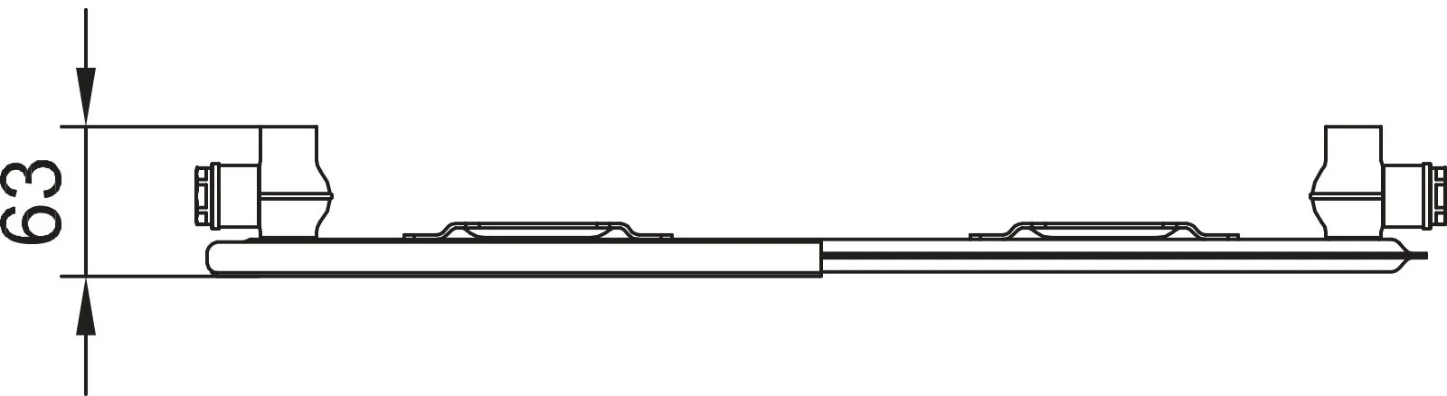 Flachheizkörper therm-x2 Line-K Typ 10, HxLxT: 305x1005x63 mm, Farbe: Weiß RAL 9016 seidenglanz, 10 bar, Abdeckung: ohne, Wärmeleistung 75/65-20: 289 Watt, Bohrkonsole