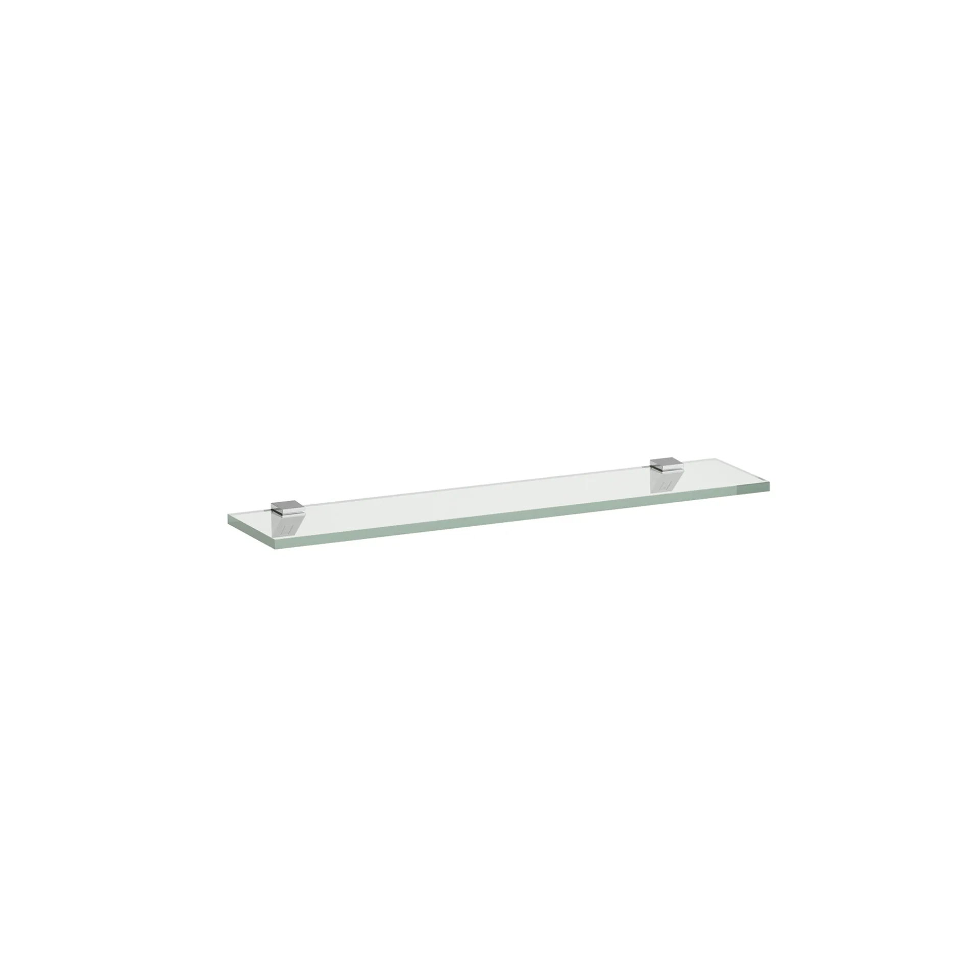 Glasablage FRAME 25 120x550x10 mit 2 Wandbefestigungen silbereloxiert