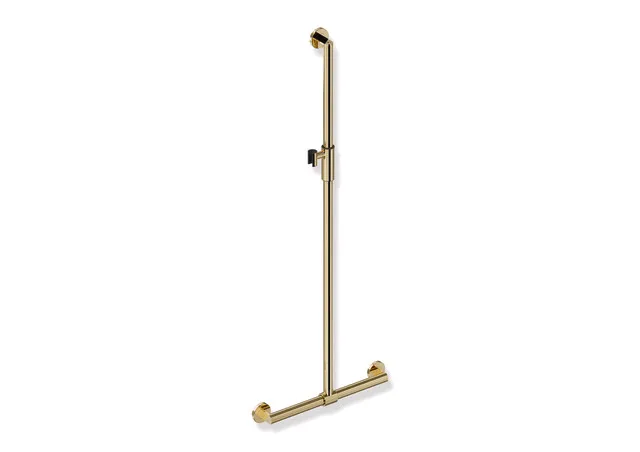 Duschhandlauf mit verschiebbarer Brausehalterstange, Edelstahl, PVD, mit magnetischem Brausehalter, senkrechte Länge 1250 mm, waagerechte Länge 457 mm, D: 32 mm, in Farbe CK (Messing glänzend) Duschhandlauf mit verschiebbarer Brausehalterstange, Edelstahl, PVD, mit magnetischem Brausehalter, senkrechte Länge 1250 mm, waagerechte Länge 457 mm, D: 32 mm, in Farbe CK (Messing glänzend)