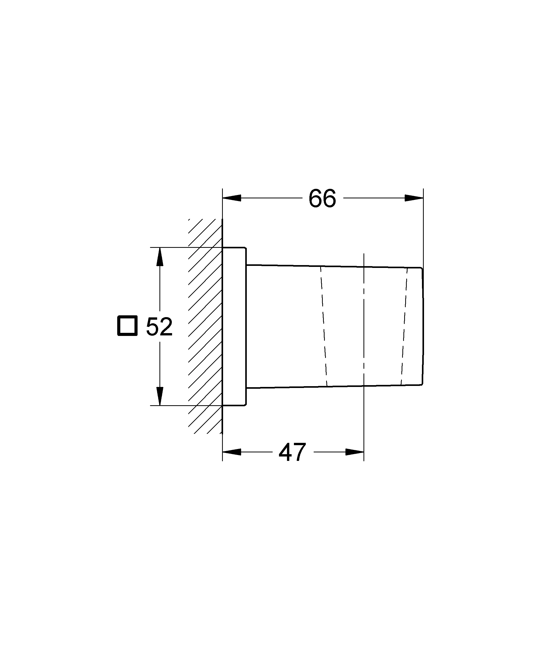 Handbrausehalter Euphoria Cube 27693, nicht verstellbar, chrom