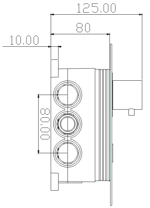 AqvaZone Einbaukörper „Easy Push Box“ 2 Abgänge AqvaZone Einbaukörper „Easy Push Box“ 2 Abgänge