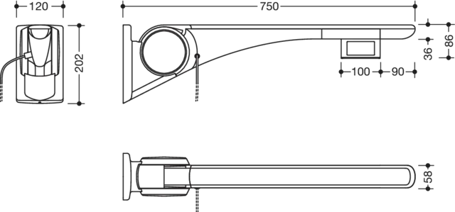 HEWI Stützklappgriff „Serie 802 LifeSystem“ HEWI Stützklappgriff „Serie 802 LifeSystem“