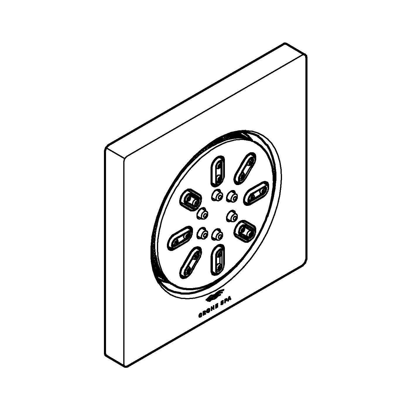 Seitenbrause Rainshower Aqua 26802, 2 Strahlarten, inklusive Einbaukörper und Abdichtung, eckige Form, chrom Seitenbrause Rainshower Aqua 26802, 2 Strahlarten, inklusive Einbaukörper und Abdichtung, eckige Form, chrom