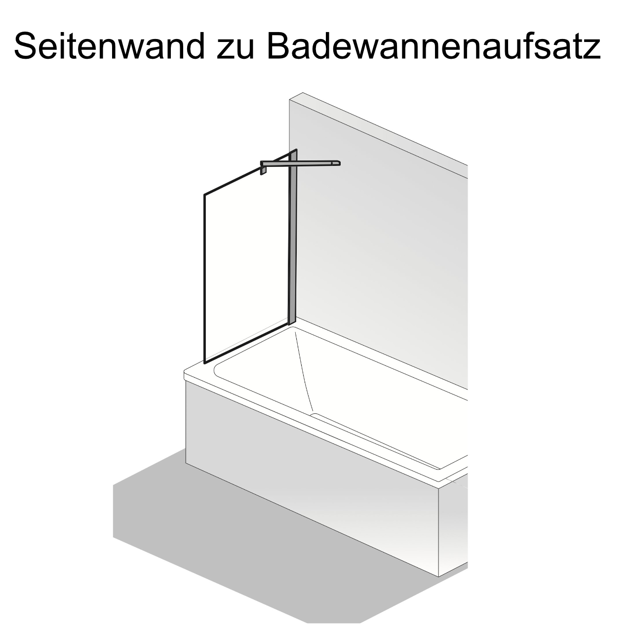 HSK gerahmte Seitenwand für Badewannenaufsatz „Favorit Nova“ Glas Mattglas, Profile Weiß, für #Türbreite#, H: 1400 mm HSK gerahmte Seitenwand für Badewannenaufsatz „Favorit Nova“ Glas Mattglas, Profile Weiß, für #Türbreite#, H: 1400 mm
