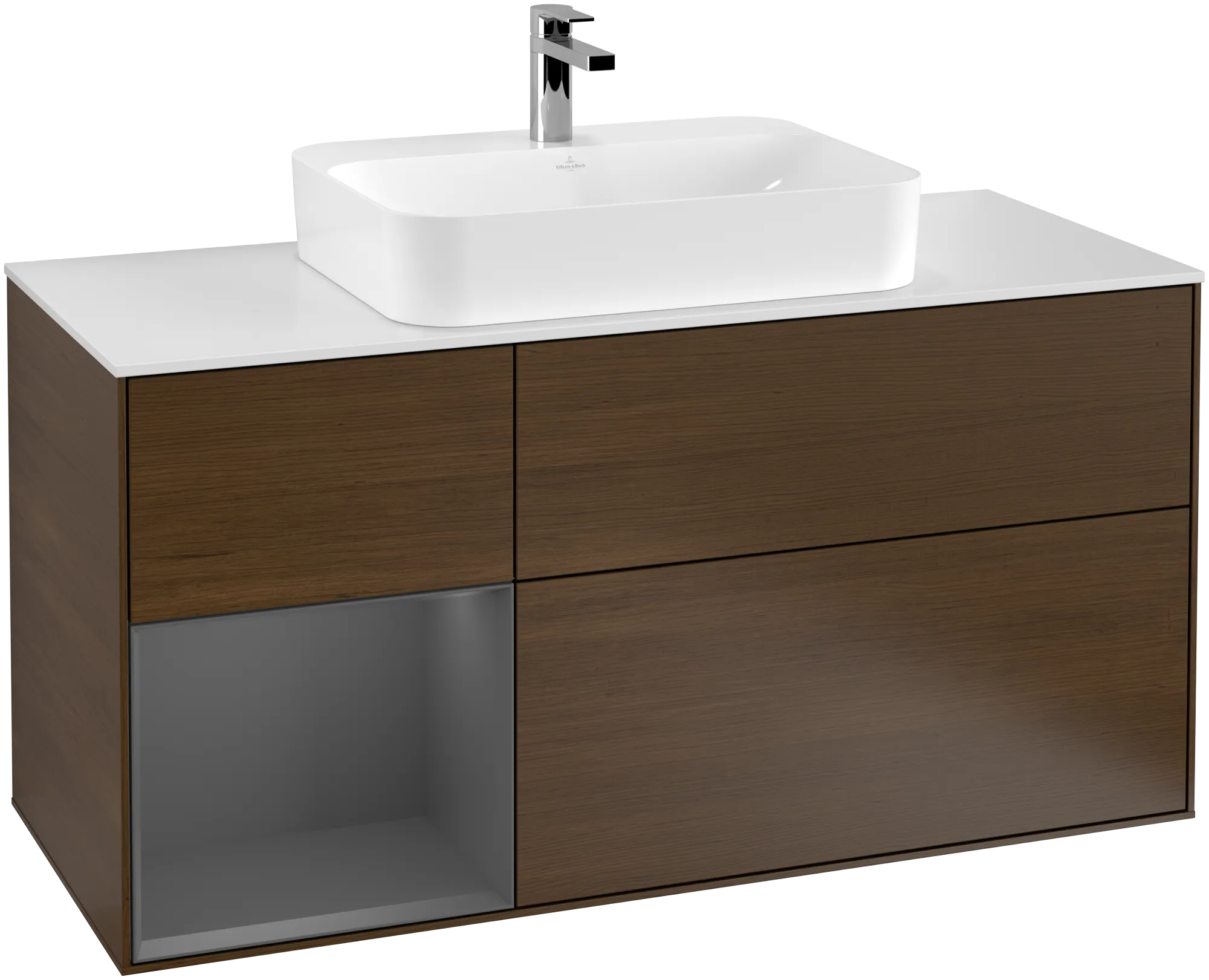 Villeroy & Boch Finion Waschbeckenunterschrank F41, 1200x603x501mm, mit Beleuchtung