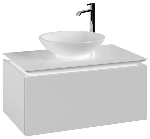 Villeroy & Boch Waschtischunterschrank „Legato“ für Schrankwaschtisch 800 × 380 × 500 mm Weiß Matt, für Becken mittig Villeroy & Boch Waschtischunterschrank „Legato“ für Schrankwaschtisch 800 × 380 × 500 mm Weiß Matt, für Becken mittig