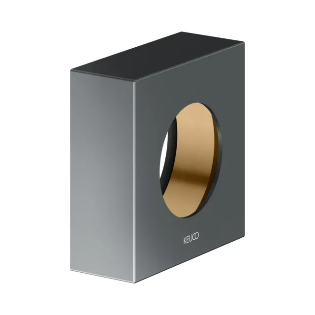 IXMO 59551130282 Verlängerungs-Rosette für Ab- u.Umstellventil, eckig Höhe 25 mm Schwarzchrom gebürstet