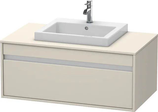 Duravit Waschtischunterschrank wandhängend „Ketho“ 100 × 42,6 × 55 cm Taupe Matt