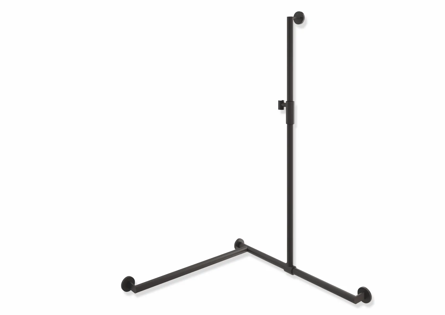 HEWI Duschhandlauf System 900, links, 1250 mm, Edelstahl, pulverbeschichtet, HEWI Farbe ER HEWI Duschhandlauf System 900, links, 1250 mm, Edelstahl, pulverbeschichtet, HEWI Farbe ER