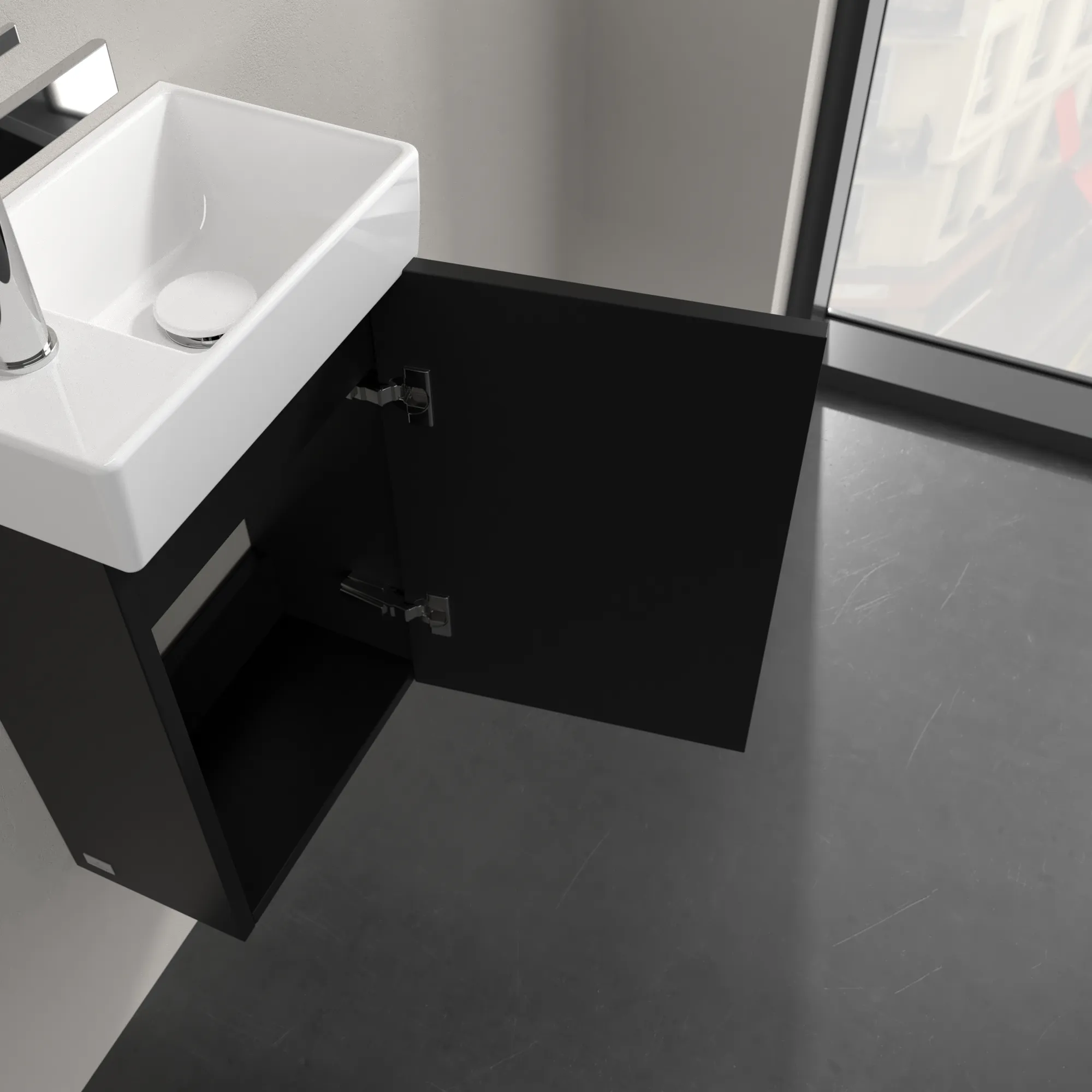 Villeroy & Boch Avento Waschbeckenunterschrank 340x514x234mm Volcano Black