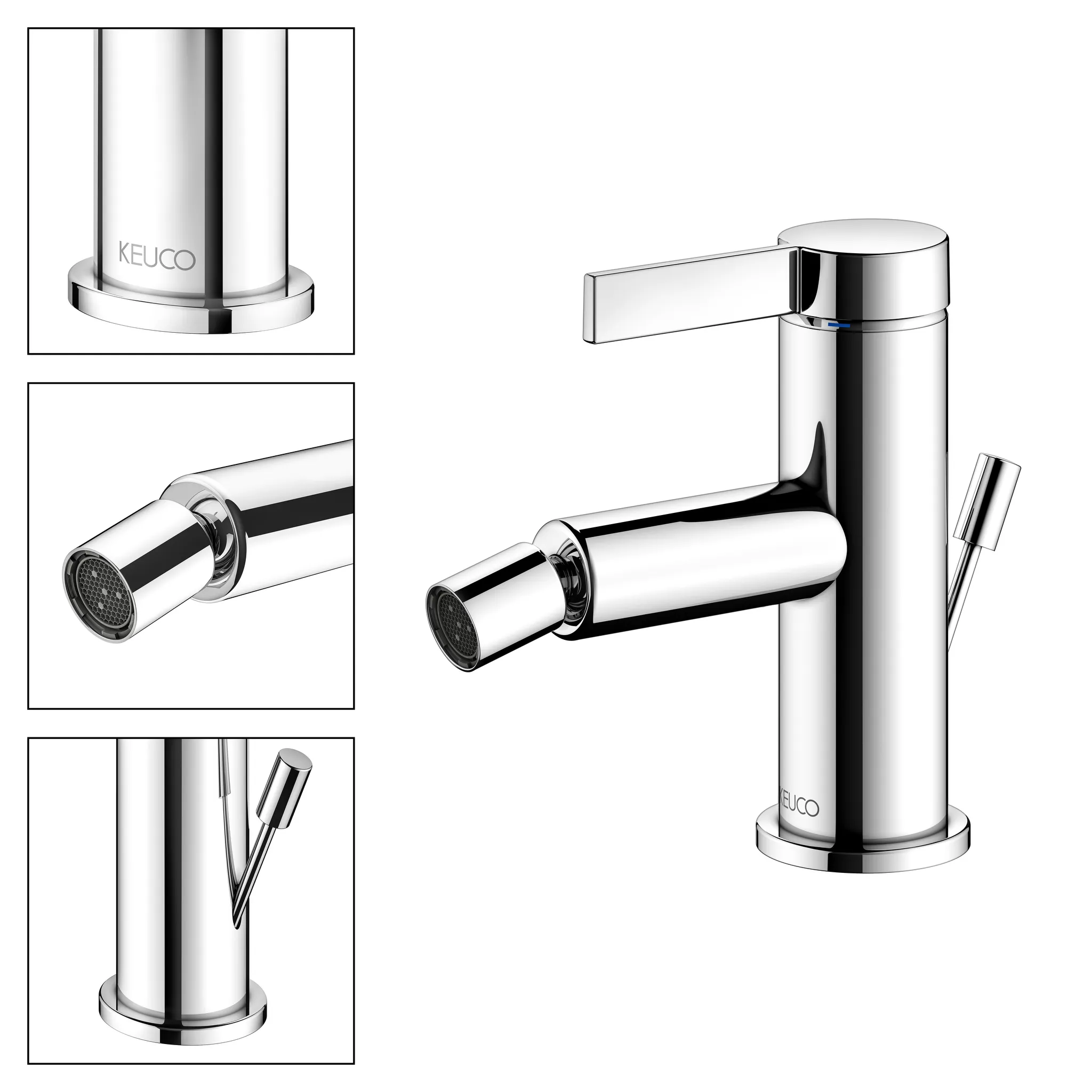 IXMO 59509011000 Einhebel-Bidetmischer mit Zugstangen-Ablaufgarnitur IXMO Pure, Rosette rund/eckig verchromt IXMO 59509011000 Einhebel-Bidetmischer mit Zugstangen-Ablaufgarnitur IXMO Pure, Rosette rund/eckig verchromt