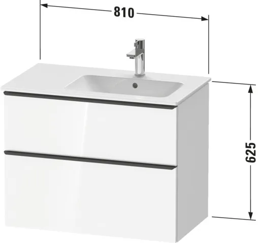 Duravit Waschtischunterschrank wandhängend „D-Neo“ 81 × 62,5 × 46,2 cm in Eiche Schwarz Duravit Waschtischunterschrank wandhängend „D-Neo“ 81 × 62,5 × 46,2 cm in Eiche Schwarz