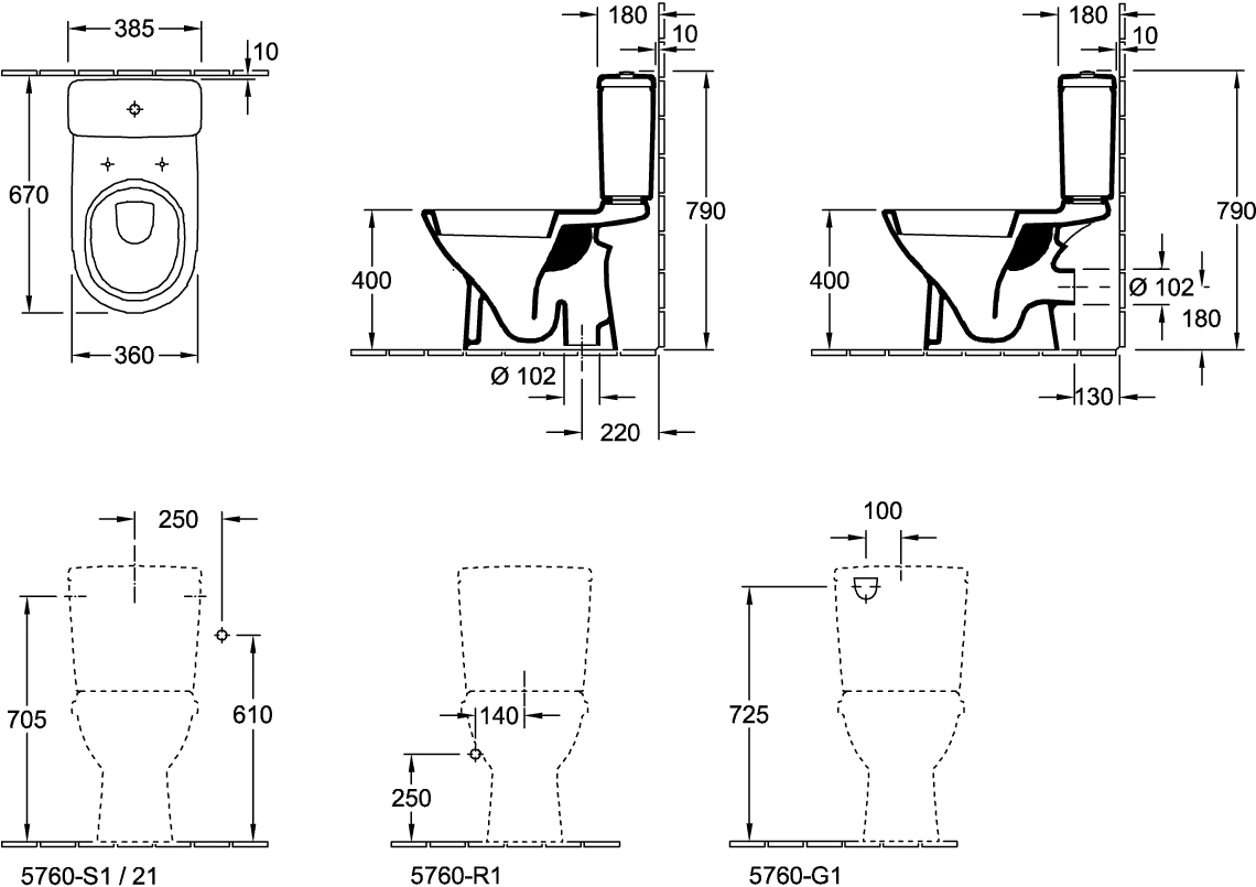 Villeroy & Boch O.novo Tiefspül-WC bodenstehend Oval Weiß Alpin
