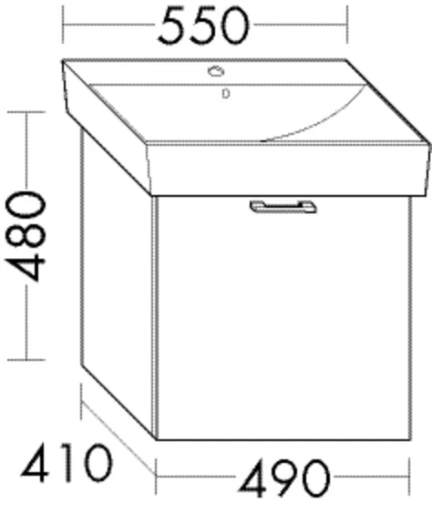Waschtischunterschrank Sys30 von burgbad – 490 mm breit, 410 mm tief, 480 mm hoch, 1 Auszug, 350 mm Einbautiefe Waschtischunterschrank Sys30 von burgbad – 490 mm breit, 410 mm tief, 480 mm hoch, 1 Auszug, 350 mm Einbautiefe