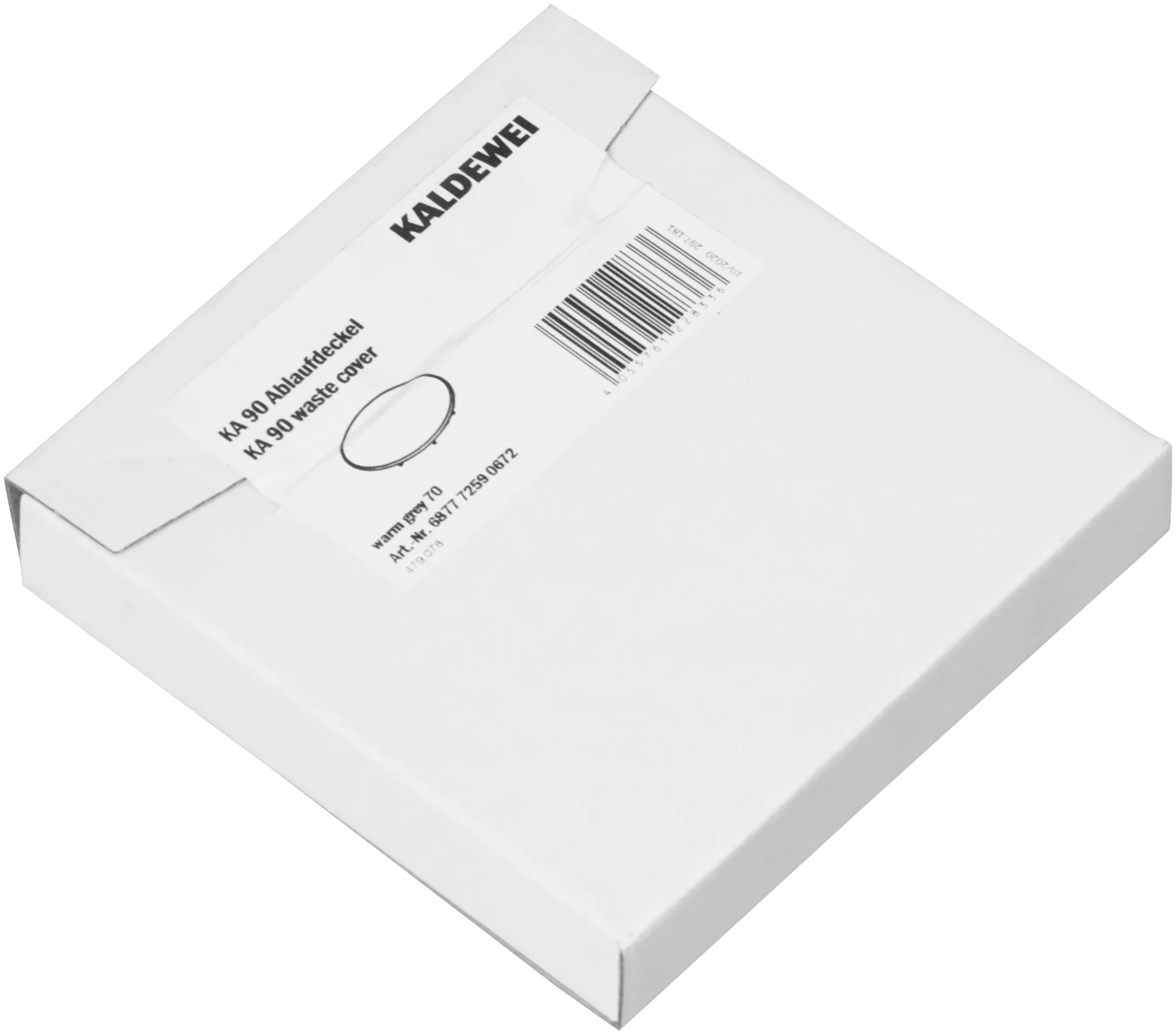 Emaillierte Ablaufabdeckung für Ablaufgarnituren „KA 90“ ⌀ 10,4 cm in warm grey 70