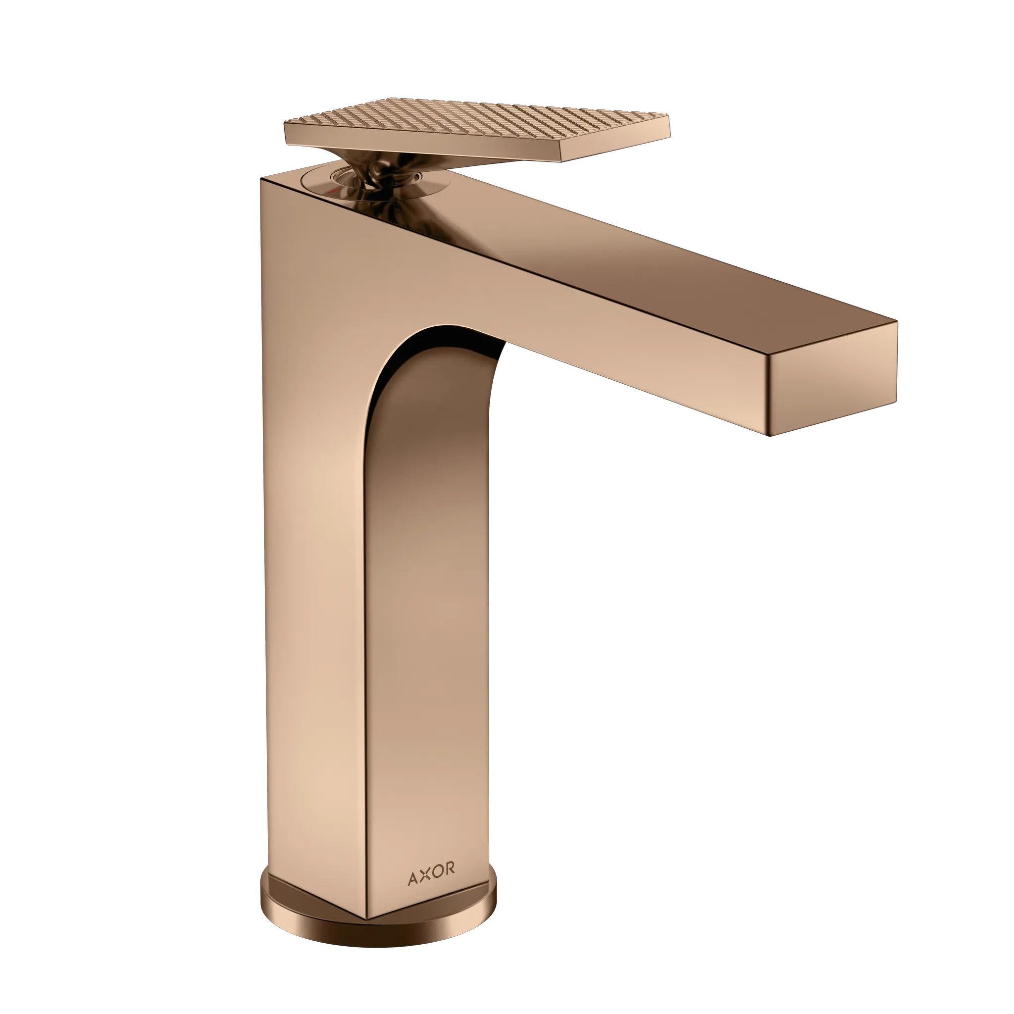 Hansgrohe AXOR Citterio Einhebel-Waschtischmischer 160 mit Hebelgriff und Ablaufgarnitur - Rautenschliff, Polished Red Gold Hansgrohe AXOR Citterio Einhebel-Waschtischmischer 160 mit Hebelgriff und Ablaufgarnitur - Rautenschliff, Polished Red Gold