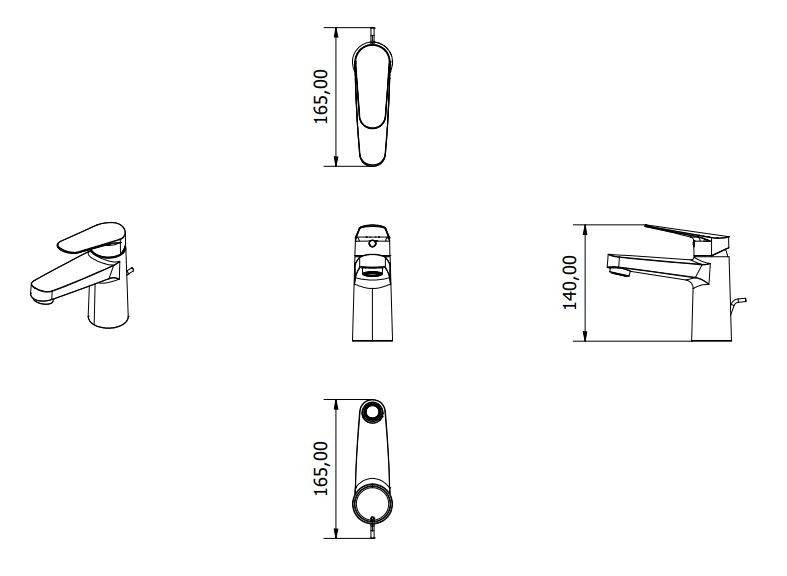 Hebelmischer 16,5 cm Ausladung 110 mm Hebelmischer 16,5 cm Ausladung 110 mm