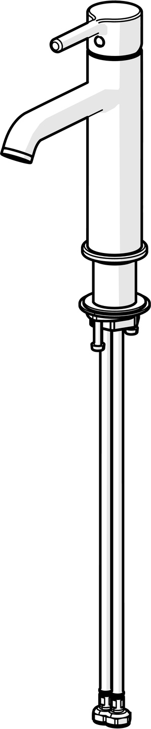 Einhand-Waschtischarmatur „Vantis Style“ Ausladung 133 mm in Stahl gebürstet Einhand-Waschtischarmatur „Vantis Style“ Ausladung 133 mm in Stahl gebürstet