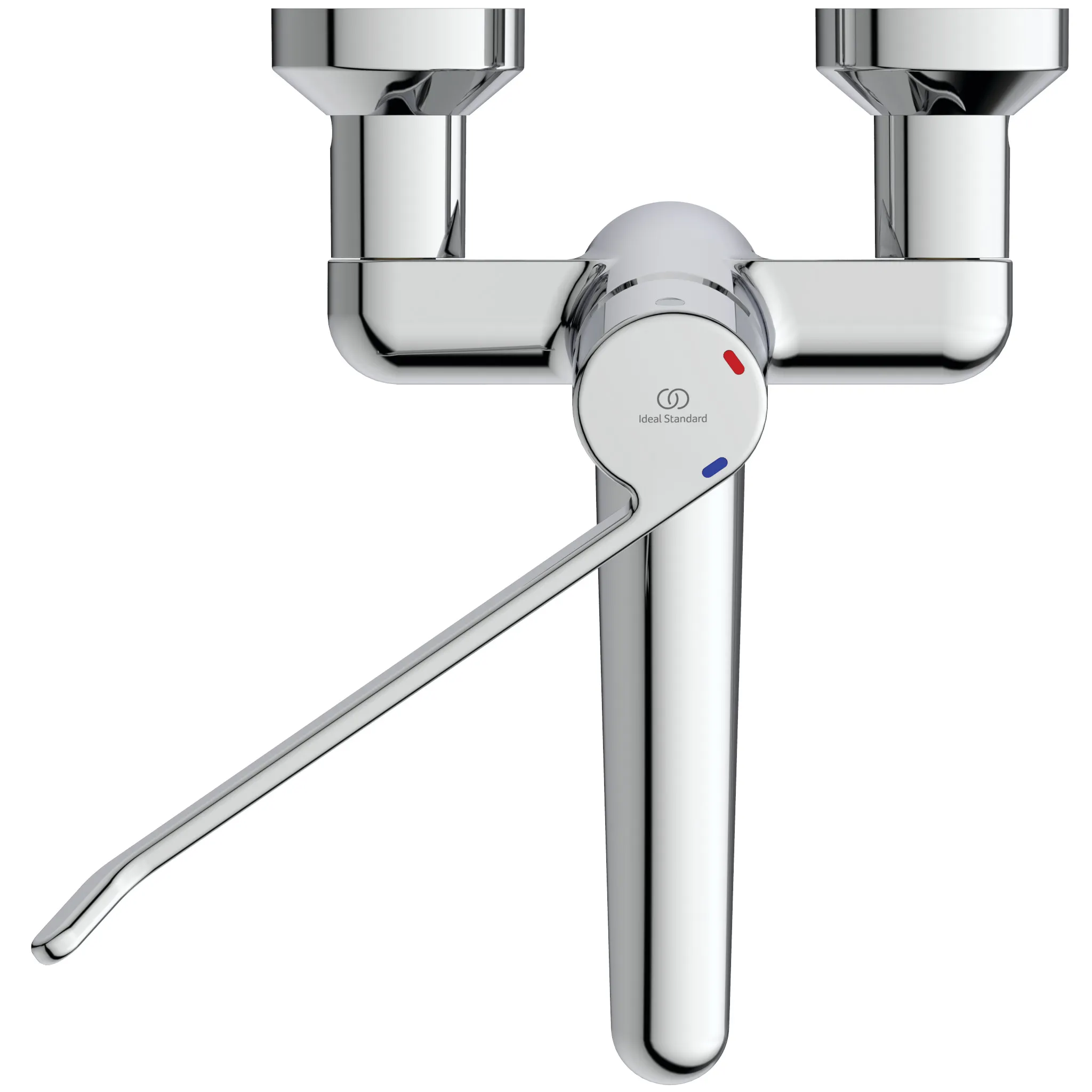 Ideal Standard Ceraplus Wandwaschtisch-Sicherheitsarmatur B8225AA, absperrbarer S-Anschluss, Hebel 230mm, Ausladung 200mm, Chrom