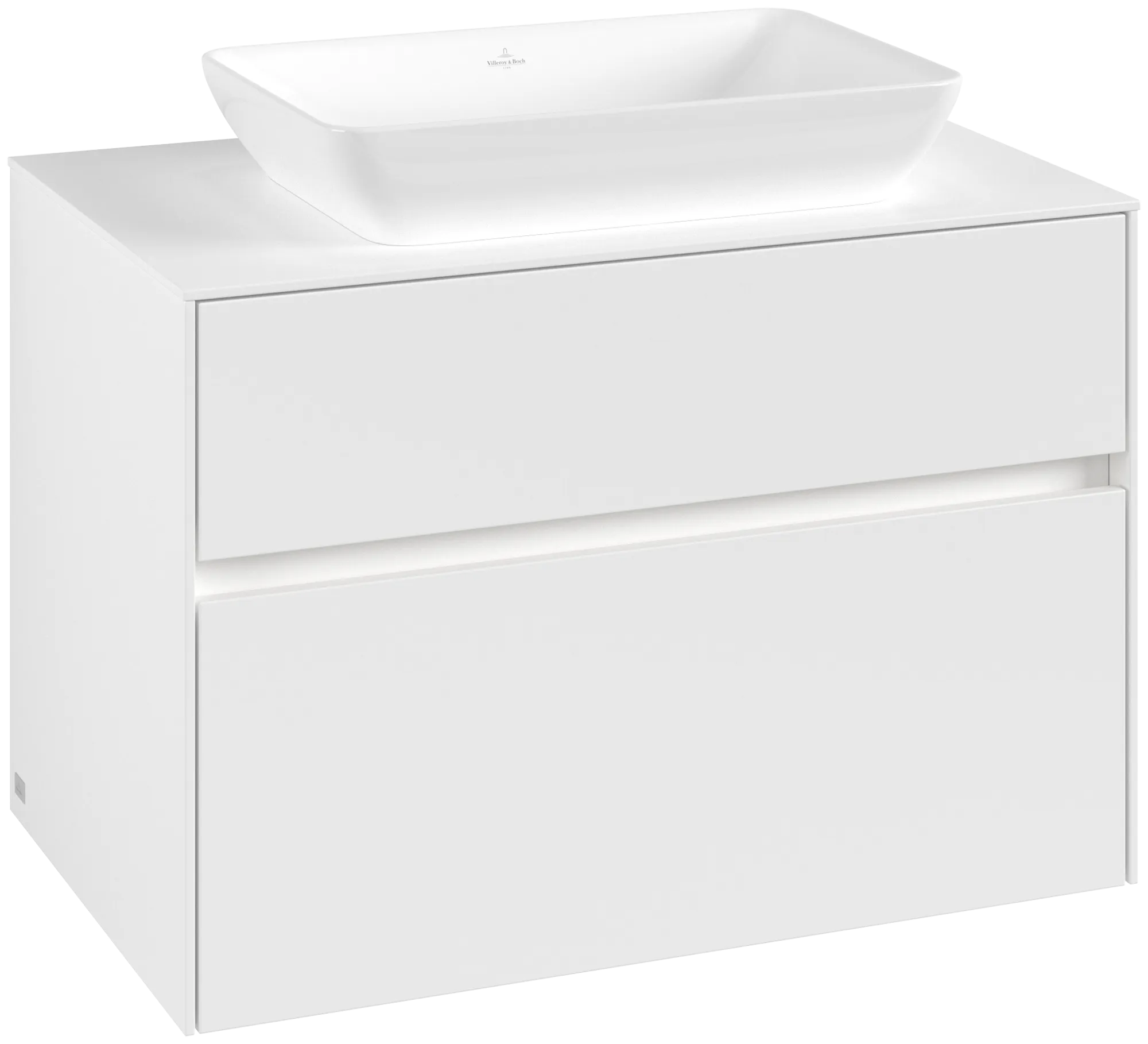 Villeroy & Boch Waschbeckenunterschrank Collaro C108B0, Eckig White Matt, 800x548x500mm, mit Beleuchtung und SoftClosing Villeroy & Boch Waschbeckenunterschrank Collaro C108B0, Eckig White Matt, 800x548x500mm, mit Beleuchtung und SoftClosing