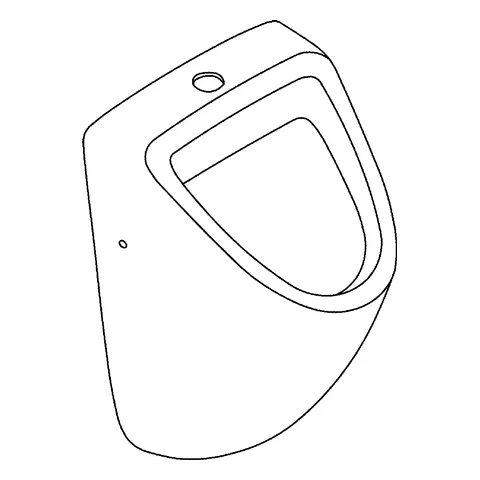 Urinal Bau Keramik 39439, Zulauf von oben, aus Sanitärkeramik, alpinweiß Urinal Bau Keramik 39439, Zulauf von oben, aus Sanitärkeramik, alpinweiß