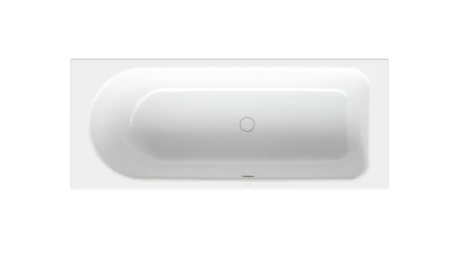 BetteOcean Badewanne Rechteck, 1700 x 700 mm, Fußende rechts, Überlauf vorne, weiß, glasierter Titan-Stahl, Einbau, Bade-Duschkombination