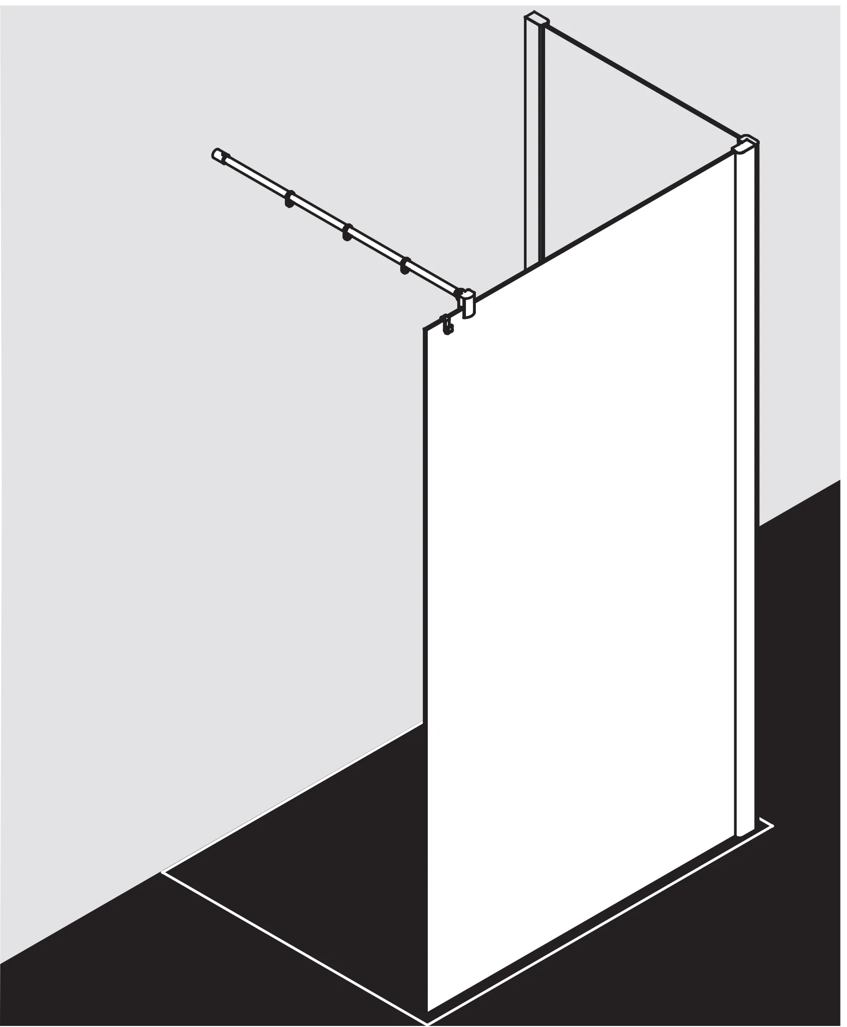 Kermi Duschdesign Walk-In-Duschkabine WALK-IN Wall „PASA XP“ Glas Klar, Profile Silber Hochglanz, BV: 720 - 750 mm WE: 730 - 760 mm H: 2000 mm Kermi Duschdesign Walk-In-Duschkabine WALK-IN Wall „PASA XP“ Glas Klar, Profile Silber Hochglanz, BV: 720 - 750 mm WE: 730 - 760 mm H: 2000 mm